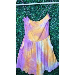Heart & Hips Vibrant Tie-Dye Romper